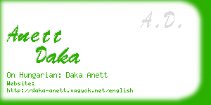 anett daka business card